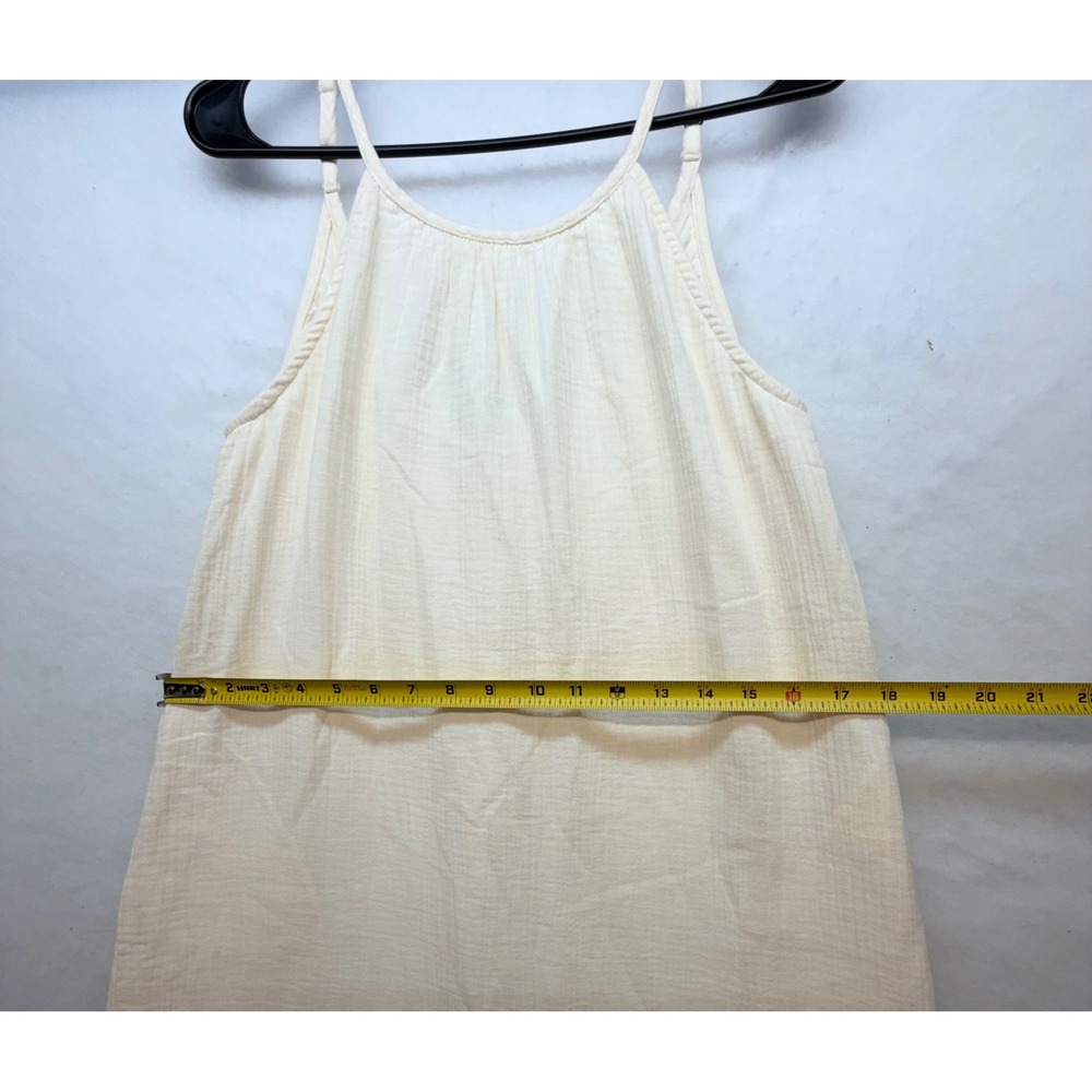Quince Organic Cotton Gauze Sleeveless Maxi Dress Cream White Small - Picture 7 of 10